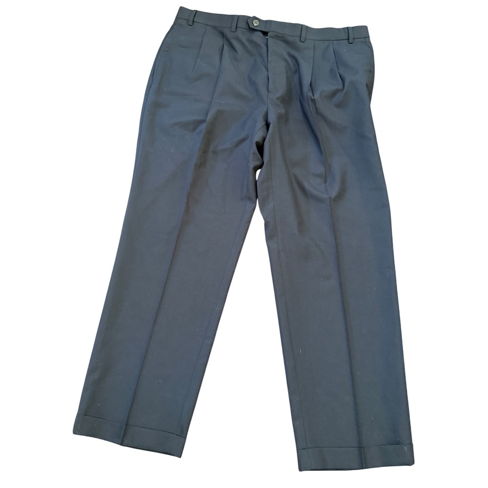 Lauren Ralph Lauren Black Wool Dress Pants Total Comfort Mens 36x28 Flat